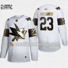 Adidas Maillot de Hockey San Jose Sharks Barclay Goodrow 23 Adidas 2019-20 Golden Edition Blanc Authentic - Enfant